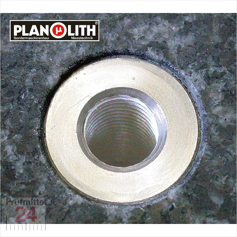 Gewindeeinsatz für PLANOLITH Granitmessplatte aus rostfreiem Stahl Platzierung nach Kundenwunsch