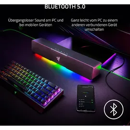 Razer Leviathan V2 X - PC-Gaming-Soundbar (mit Full-Range-Treibern, Kompaktes Format, Stromversorgung und Audio per USB Typ C, Bluetooth 5.0, Chroma RGB) Schwarz