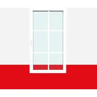 Sprossenfenster Typ 6 Felder Weiß 18mm SZR Sprosse 1 flg. Dreh-Kipp Fenster
