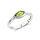 VIVANCE Fingerring "925/- Sterling Silber rhodiniert Peridot" Gr. 62, weiß, Fingerringe, Damen, 062 (19,7), 0,62, Silber 925 (Sterlingsilber), Fingerring