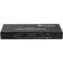 FeinTech VMS02201 HDMI 2.0 Matrix Switch 2x2 mit Audio Extractor 4K 60Hz HDR SPDIF