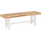Beliani Gartenbank 140 x 45 x 0 cm Braun, Weiß
