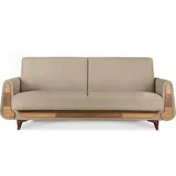 konsimo® Schlafcouch 3-Sitzer Beige