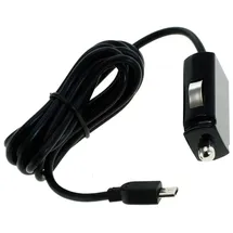 AccuCell 12 Volt KFZ-Ladekabel mit Micro-USB Stecker, Ladestrom bis zu 2,1A - Schwarz