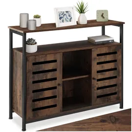 Tectake Sideboard 100 x 37 x 82 cm Braun
