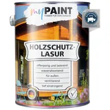 MyPaint Holzschutzlasur Außen 2,5 Liter – Nussbaum - Wetterfeste Holz Lasur für außen. Mit UV-Schutz. Ideal für Gartenmöbel & Zäune. Professioneller Außenschutz gegen Feuchtigkeit & Sonne
