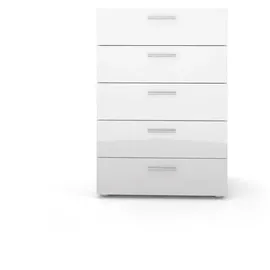 VCM Kommode Petra 70 x 40 x 102 cm Eiche Struktur Dekor / Weiß