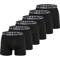 Jack & Jones, Herren, Unterhosen, Boxershort Casual Stretch, Schwarz, (L, 6er Pack)