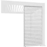 Weide Horizontale Lamellenwand für Weide Pergola 1,13m in Weiß aus Aluminium