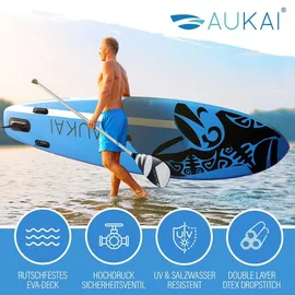 Aukai SUP Board Set PRO 320 x 76 x 15 cm orange