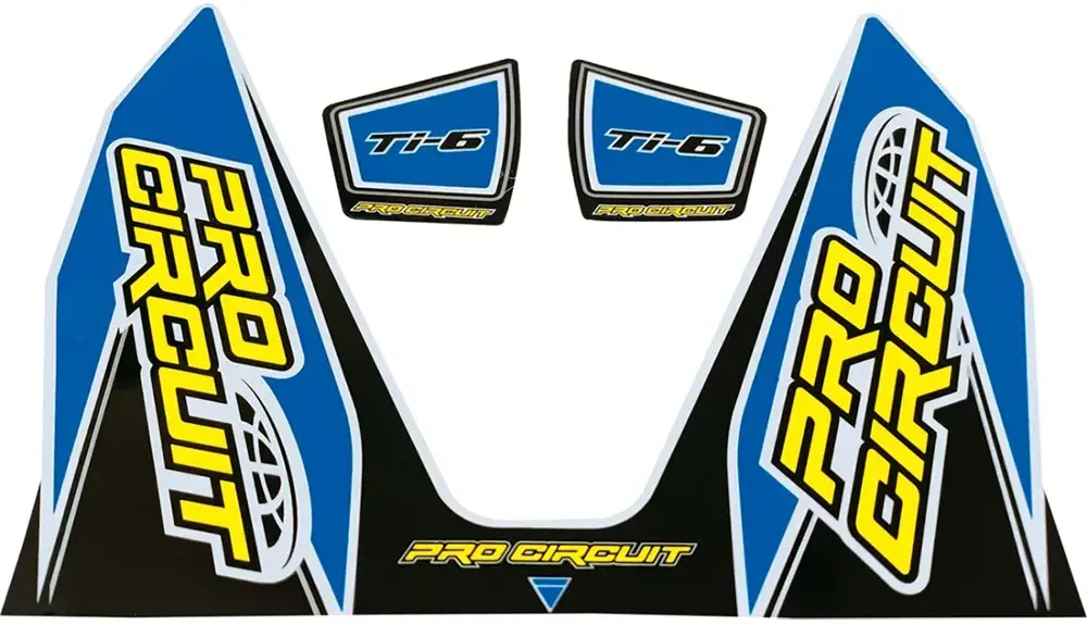 Pro Circuit Dc22ti6-lb Thermoaufkleber - Black / Blue / White / Yellow - One Size