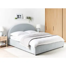 Beliani Polsterbett, Hellblau, Textil, 180x200 cm Schlafzimmer, Betten, Polsterbetten