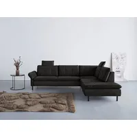Home affaire Ecksofa Birkholm L-Form, Armlehnverstellung, auch in Easy Clean Bezug - mit Wasser zu reinigen schwarz