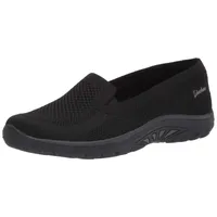 Skechers Damen Reggae Fest-Enjoy Flacher Slipper, schwarz/schwarz, 39.5 EU Weit - 39.5 EU Weit