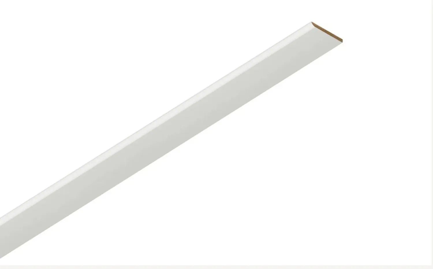 ter Hürne Leisten Gehrungsabdeckleiste Uni kristallweiß GAL 25 Dekor 2400x25x2 mm