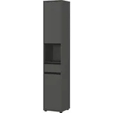 KADIMA DESIGN HAMBURG Hochschrank 33 x 181 x 34 cm Graphit Kunststoff