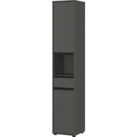 KADIMA DESIGN HAMBURG Hochschrank 33 x 181 x 34 cm Graphit Kunststoff