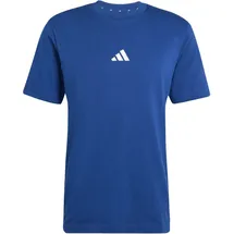 adidas Essentials 3-Streifen Single Jersey Kurzarm-T-Shirt Dark Blue / White 2XL