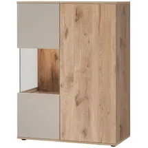 inn.furn Vitrine Highboard 90 x 40 x 120 cm Beige