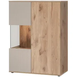 inn.furn Vitrine Highboard 90 x 40 x 120 cm Beige