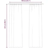 vidaXL Verdunkelungsvorhänge mit Haken 2 Stk. Samt Schwarz 140x225 cm