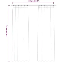 vidaXL Verdunkelungsvorhänge mit Haken 2 Stk. Samt Schwarz 140x225 cm