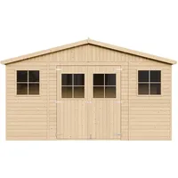 TIMBELA Gartenhaus 4,18 x 1,99 m Beige