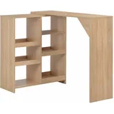 vidaXL Bartisch mit Beweglichem Regal 138 x 39 x 110 cm Eichenbraun