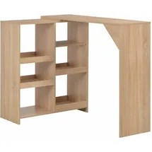 vidaXL Bartisch mit Beweglichem Regal 138 x 39 x 110 cm Eichenbraun