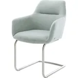 DeLife Freischwinger Pejo-Flex Stripes Mint Freischwinger rund Edelstahl Taschenfederkern,