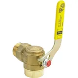 Viega Gaszählerkugelhahn 618797 R/Rp 1 x 6 cbm, Messing, Eck, mit Gasströmungswächter K