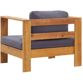 vidaXL Gartensessel braun/dunkelgrau