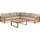 Beliani Lounge Set 5-Sitzer Loungeset Hellbraun