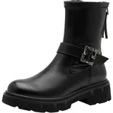 Marco Tozzi Damen Stiefeletten mit Schnalle Reißverschluss, Schwarz (Black), 40 EU