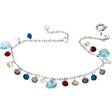 FIRETTI Armband "Schmuck Geschenk Silber 925 Armschmuck Armkette Herz", bunt (silberfarben, hellblau, bunt, türkis, kristallweiß, hellblau, rot, creme, violett, braun), Armbänder, Damen, 18cm, Silber 925 (Sterlingsilber), Armband, mit Zirkonia (synth.)