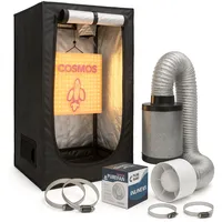 Weedness Grow Box Komplett Set LED 120 Watt Basic 60x60x160 cm - Zuchtzelt Growschrank Growzelt Anbau Indoor Complete Crow
