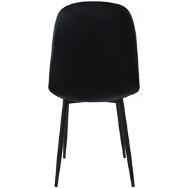 ML-Design Esszimmerstühle 4er Set Schwarz Küchenstuhl mit Samtbezug