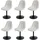 Mendler 6er-Set Esszimmerstuhl HWC-A60, Küchenstuhl Stuhl Drehstuhl, Stahl Stoff/Textil Bouclé (450g/m2) creme