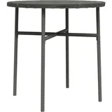 vidaXL Beistelltisch Grau 45 cm Poly Rattan