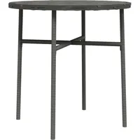 vidaXL Beistelltisch Grau 45 cm Poly Rattan