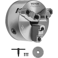 Vevor 3-Backen-Drehfutter, φ160 mm, selbstzentrierendes Spannfutter mit 38,1-mm-8-Gewinde-Trägerplatte, 3-145