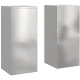 vidaXL Outdoor-Pflanzensäulen 2 Stk. 24x24x55 cm Edelstahl