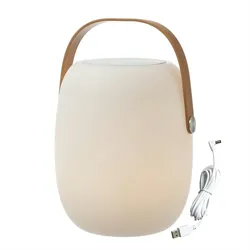 LED Lautsprecher Terrassenleuchte Bluetooth wiederaufladbar H: 32cm