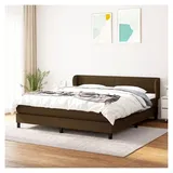 Lattenrost mit Matratze, Dunkelbraun, 160 x 200 cm, Plattformbett mit Lattenhalter, einfache Montage für Schlafzimmer, Erwachsene