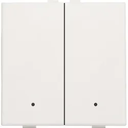 Niko Züblin 101-52202 Zweifach Taster mit LEDs und Komfort Sensoren für Niko Home Control, white 10152202