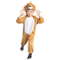 Seruna Löwen-Kostüm, An73 128-134, für Kind-er, Wild-Katze Löwe Katze-n Kostüm-e Fasching Karneval Kleinkinder-Karnevalskostüme Kinder-Faschingskostüme