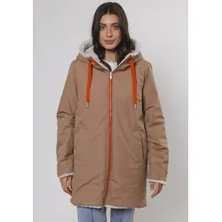 Parka RINO & PELLE, Damen, Gr. 42, orange (twig and birch), Obermaterial: 100% Polyester. Futter: 100% Polyester. Beschichtung: 100% Polyester, kontrastfarbene Details, casual, bequem lang, Langarm, Jacken, mit kontrastfarbenen Details