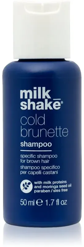 Milk Shake Cold Brunette Shampoo zum Neutralisieren von Gelbstich für braune Farbnuancen des Haares 50 ml