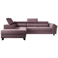 Luxusbetten24 Schlafsofa Designer Sofa Kira, mit Schlaf- und Klappfunktion rosa