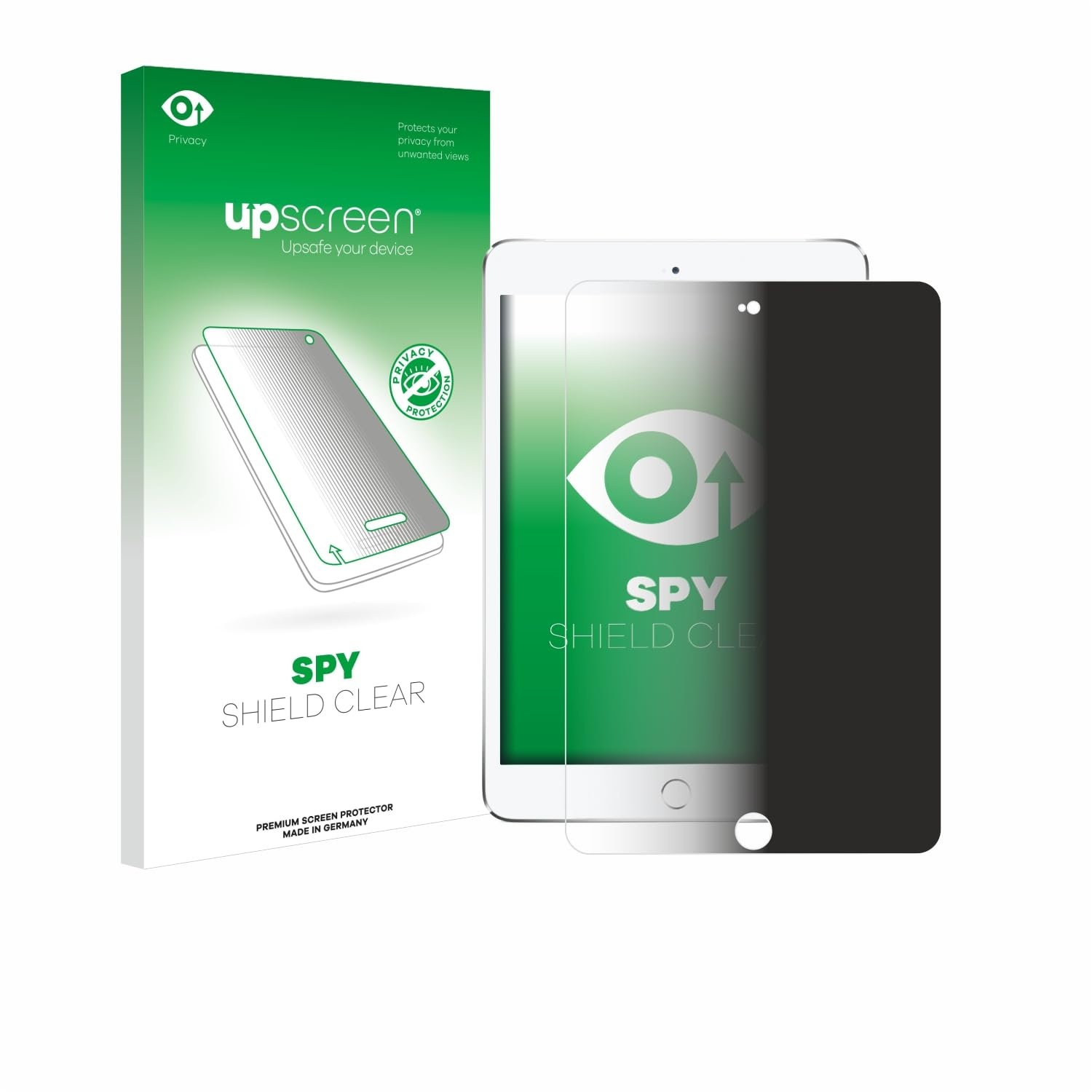 upscreen Anti-Spy Blickschutzfolie für Apple iPad Mini 4 2015 Privacy Screen Displayschutz-Folie [Sichtschutz, Blaulichtfilter]